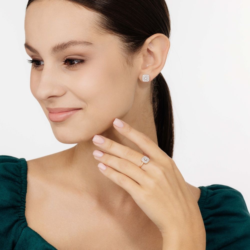 Серьги Золото 585 Артикул 25680-100