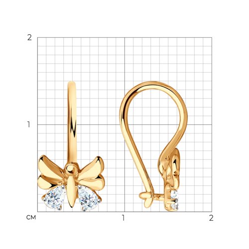 Серьги Золото 585 Артикул 81020459