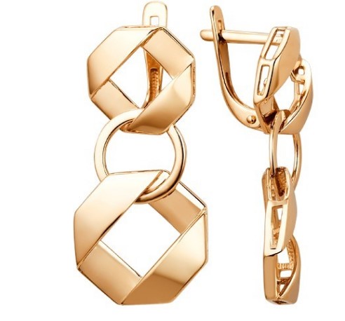 Серьги Золото 585 Артикул 003872-1000