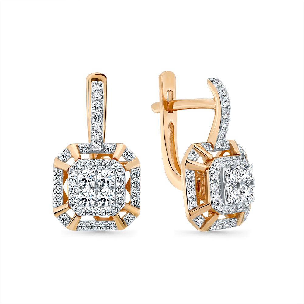 Серьги Золото 585 Артикул 2-109125-00-00