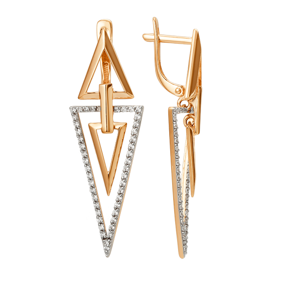 Серьги Золото 585 Артикул 004072-1102